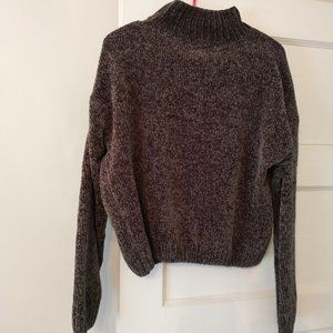 Cropped chenille sweater